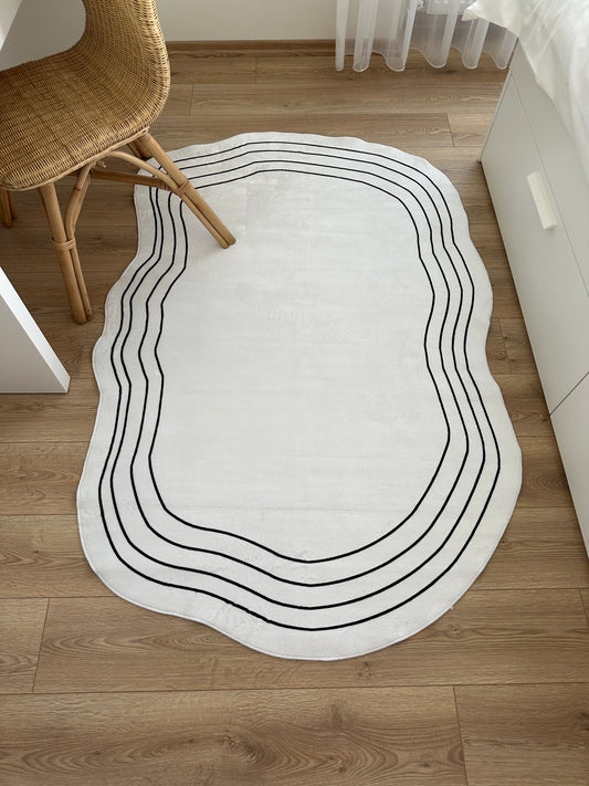 Carpetde Makinede yıkanabilir Louper Serisi Geometrik Desen Dekoratif Halı